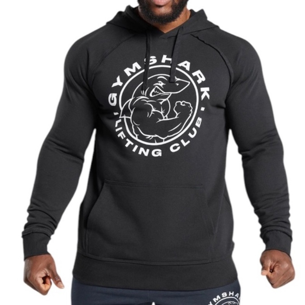 Gymshark Lifting Club Logo Black Hoodie Men’s - Size Medium
